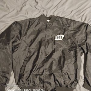 Vintage embroidered SGB button up windbreaker
